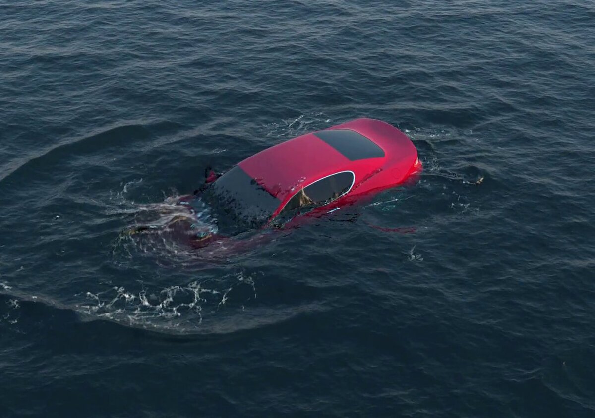 действия водителя при падении автомобиля в воду