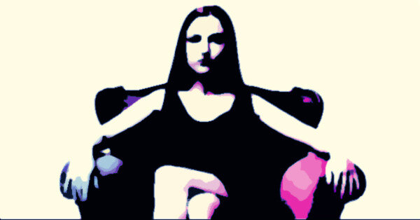 Женщина в кресле. Фотошоп.