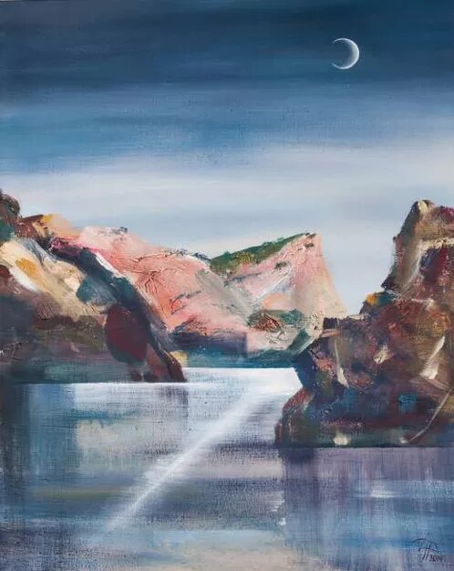 «Вечер в Крыму» (Динара Хёртнагль, 2014, 80х65 см. Холст, темпера)