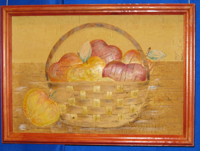   Яблоки в корзине.