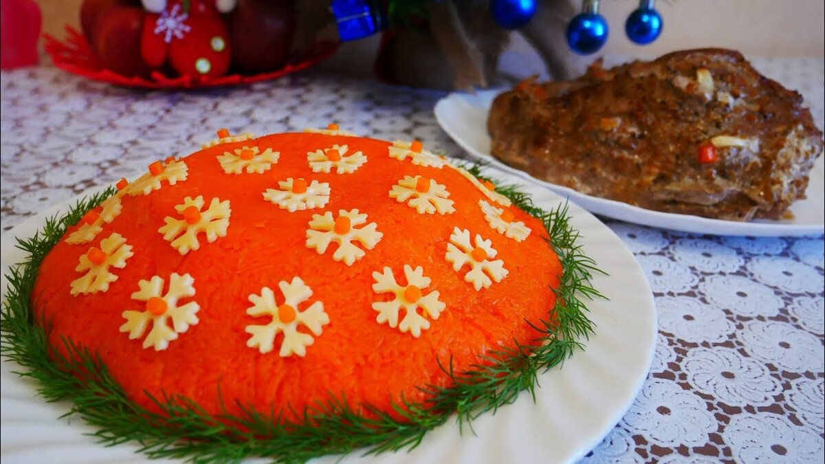 салат снежинка