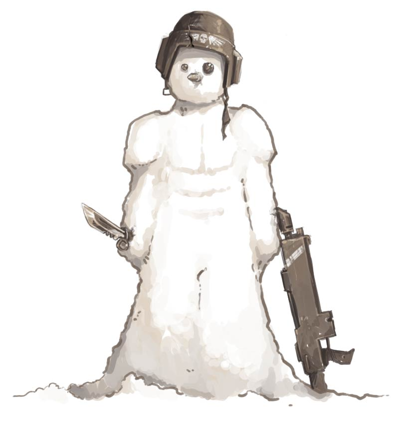 Не забудьте нарисовать боевой оскал!