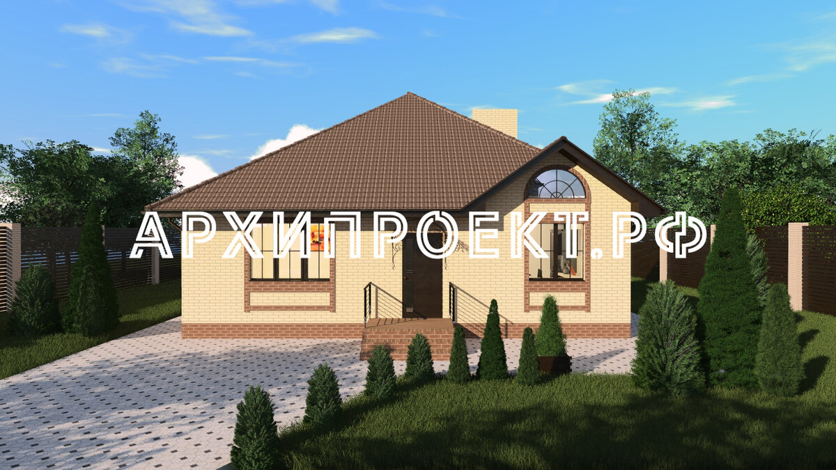 Главный фасад проекта разработан на АРХИПРОЕКТ.РФ