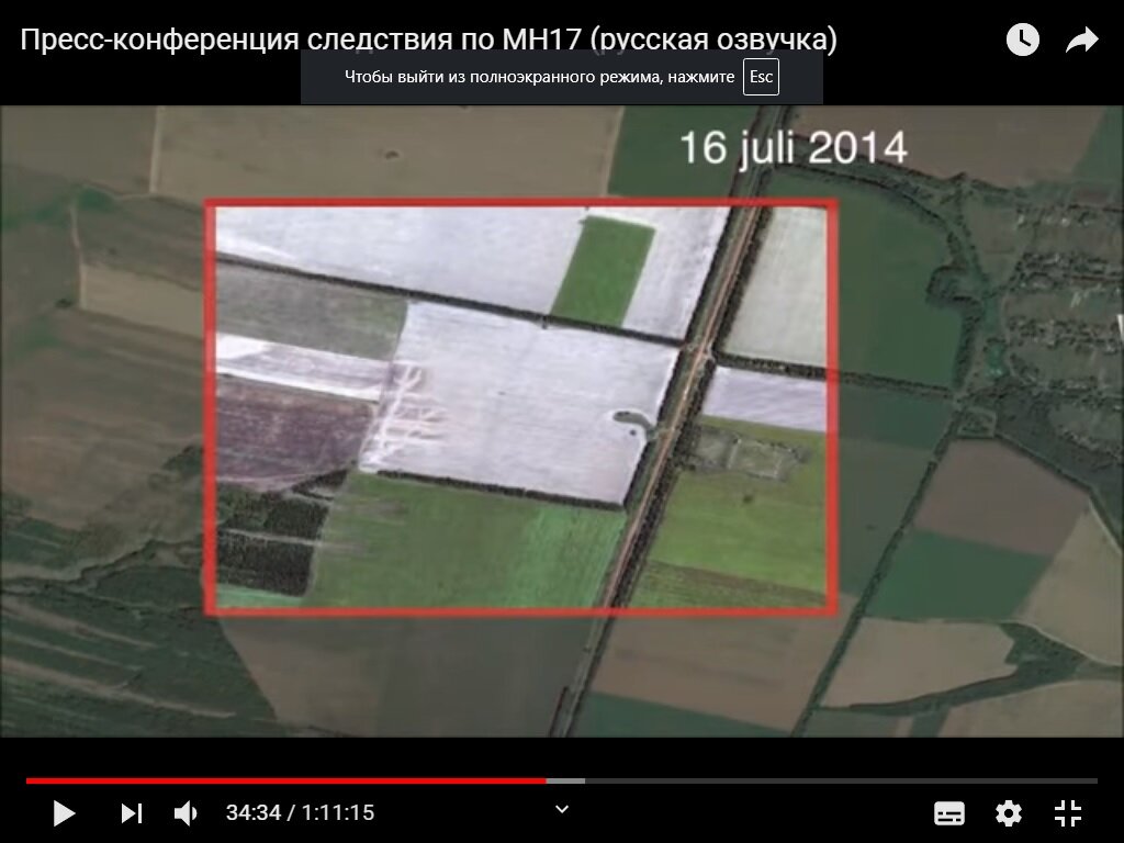 Рисунок 2. Спутниковый снимок 16 июля 2014 г. - поле не распахано.