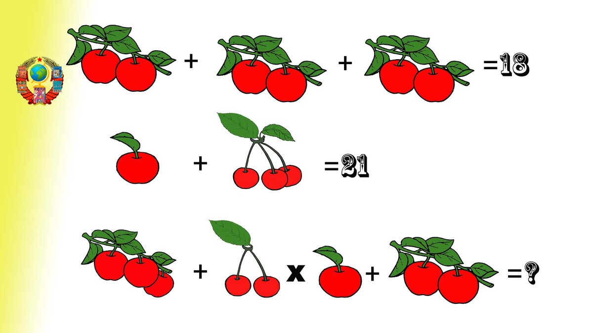 Уравнение в картинках на внимательность