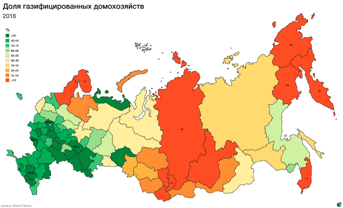 Газификация регионов России. До кого так и не добралось 