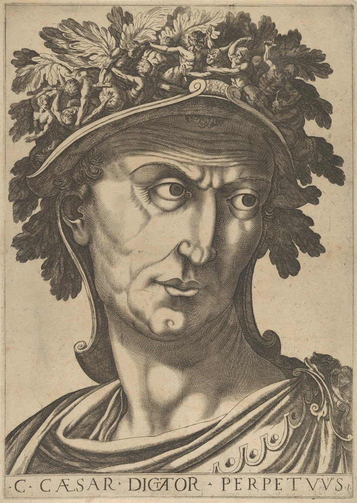 Портрет Цезаря постоянного диктатора. Гравюра Рафаэлло Скьяминосси. 1610–1640 годы.