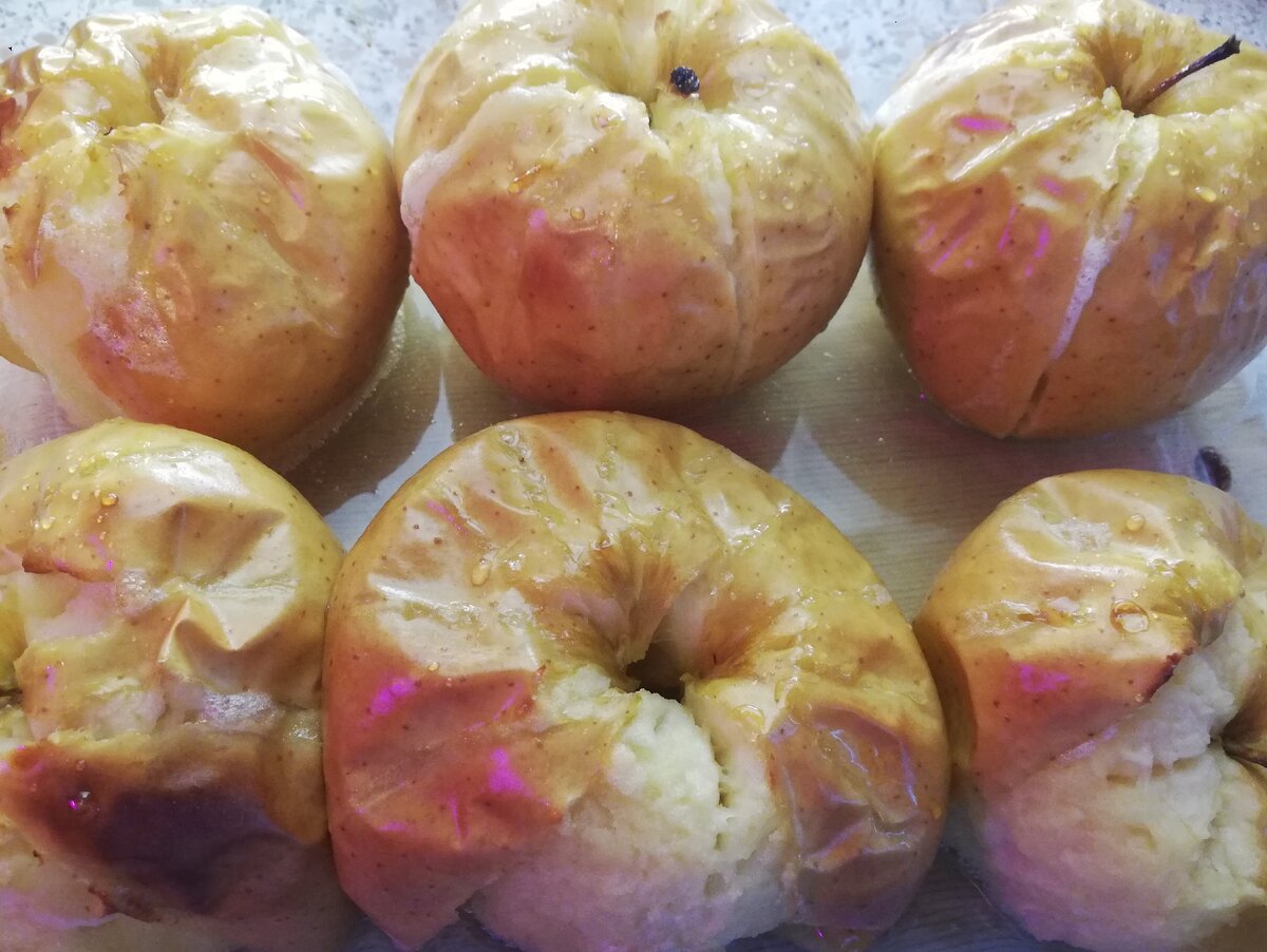 Яблочки с медом и без меда печенные