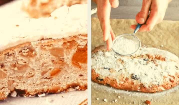 Масляный кекс штоллен к Рождеству