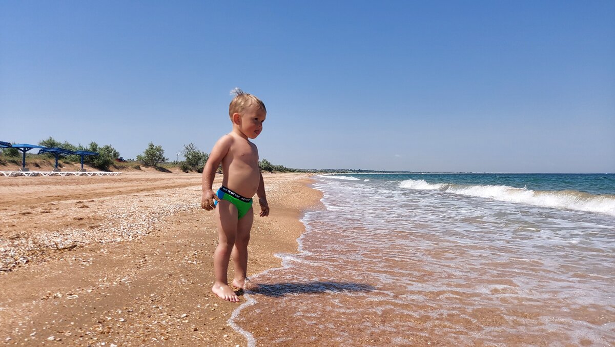 Безлюдный пляж на Азовском побережье