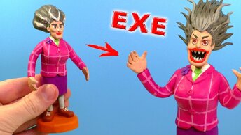 Злая Учительница Мисс Ти стала Exe | Scary Teacher 3d - Лепим из пластилина