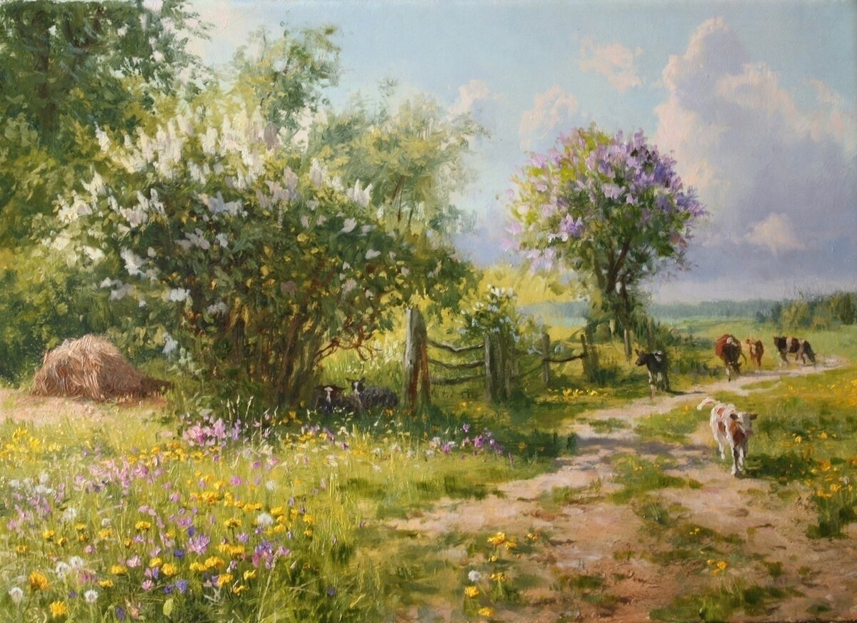 Владимир Жданов картины сирень