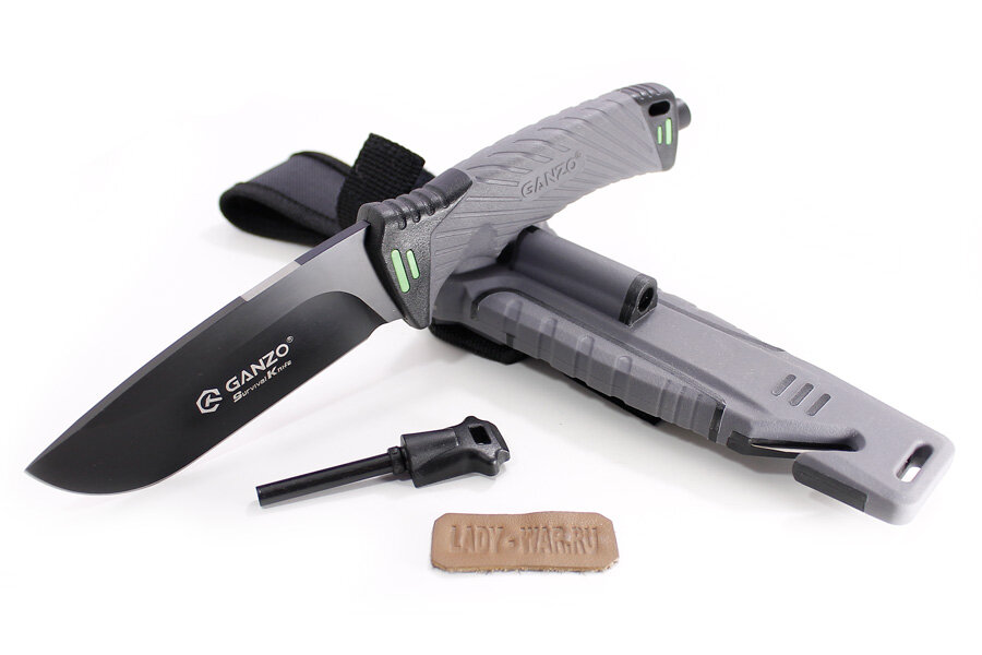 Нож для выживания GANZO SURVIVAL 8012-GY-GRAY