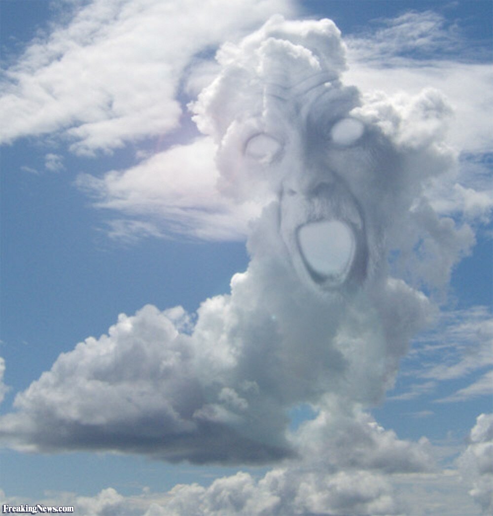 Лицо из облаков