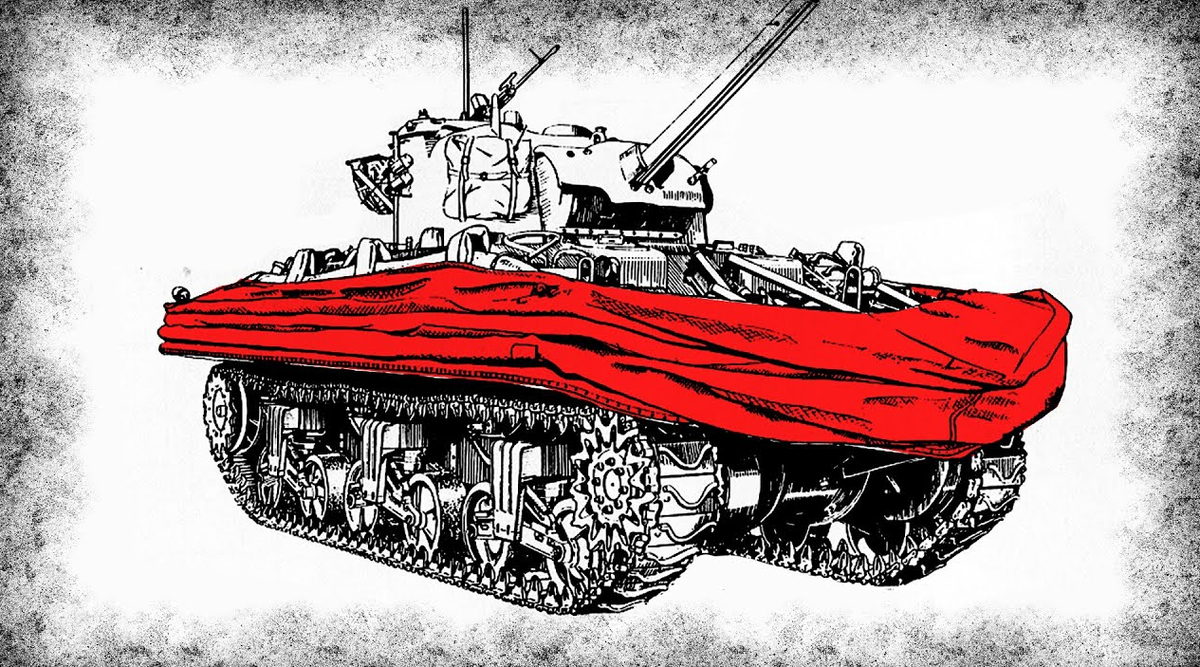 Выглядел танк как будто у него была юбка