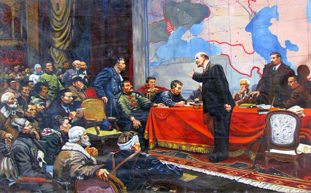Картина Л.А. Шматько "В.И. Ленин у карты ГОЭЛРО". 1957 г.