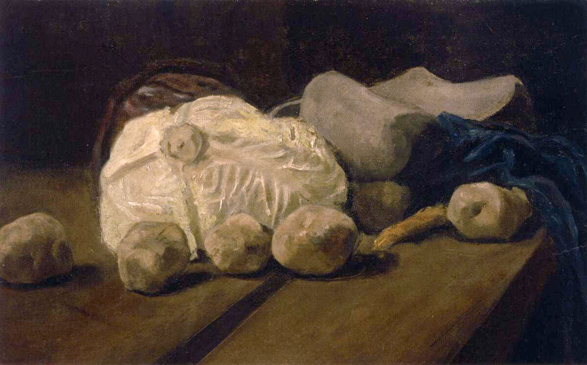 Натюрморт с капустой и деревянными башмаками