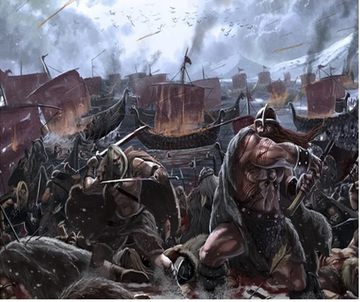 Нападение викингов на монастырь Линдисфарн. Викинги штурм Парижа. Линдисфарн Викинги. Побоище викингов.
