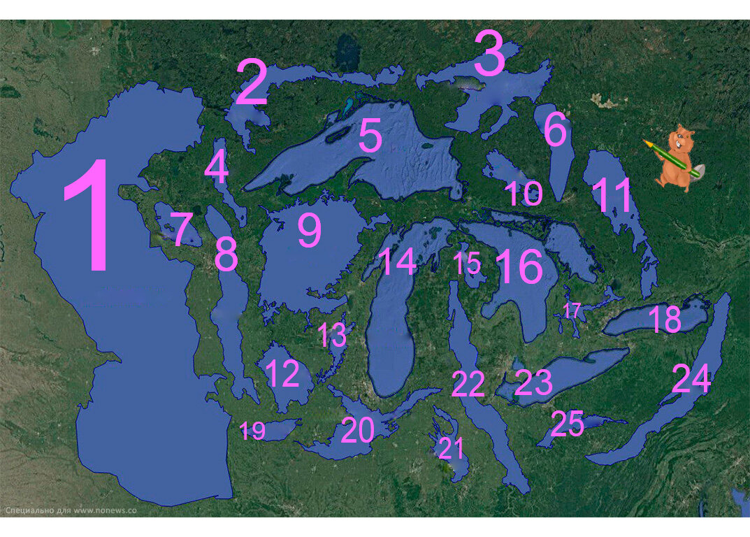 Тест: Определите крупнейшие озера Земли по контуру | Село | Дзен