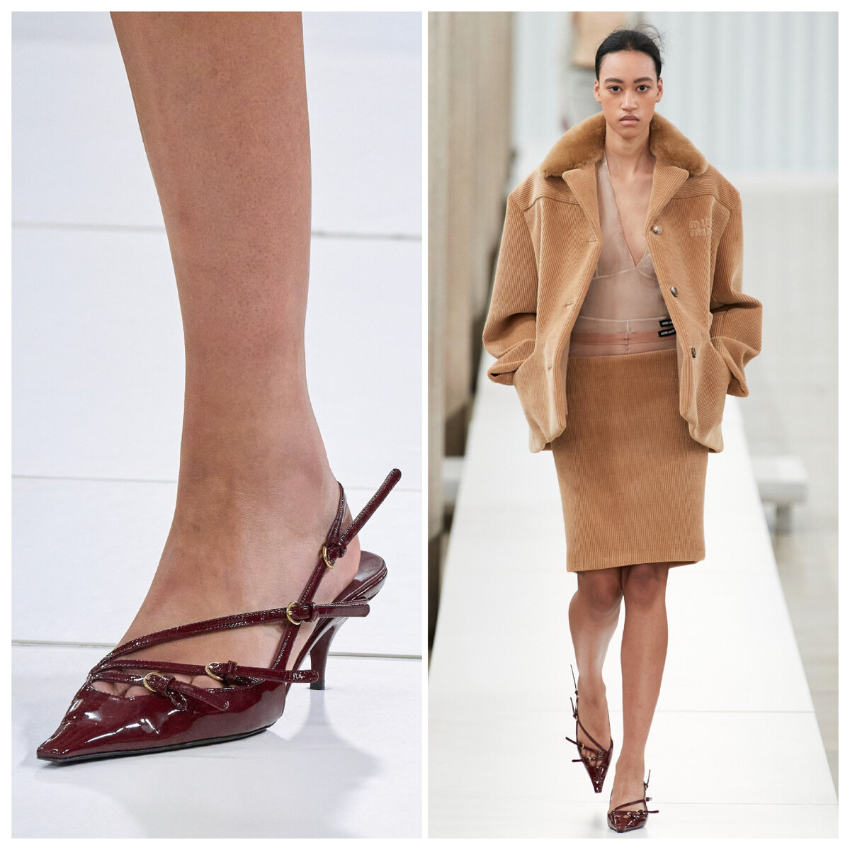 фото Vogue Ranway, коллекция Miu Miu 2023, коллаж составлен автором