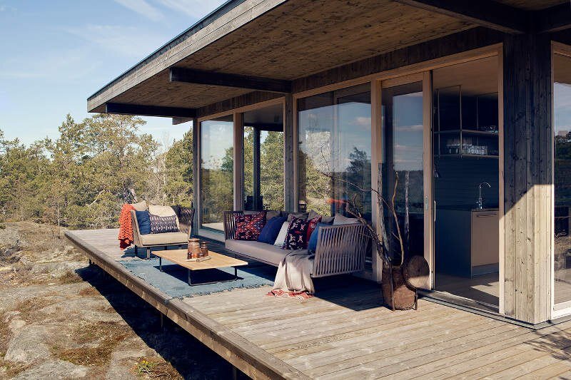 Патио и французские окна в пол