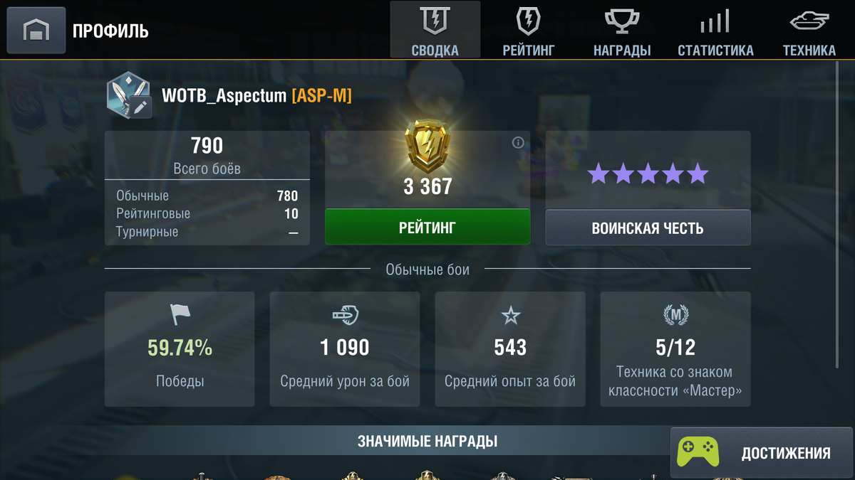 Главная страница профиля