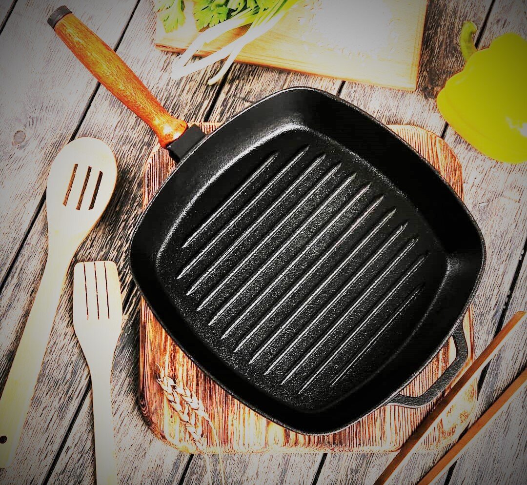 Чугунная сковорода-гриль