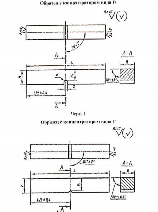 Образцы на ударную вязкость