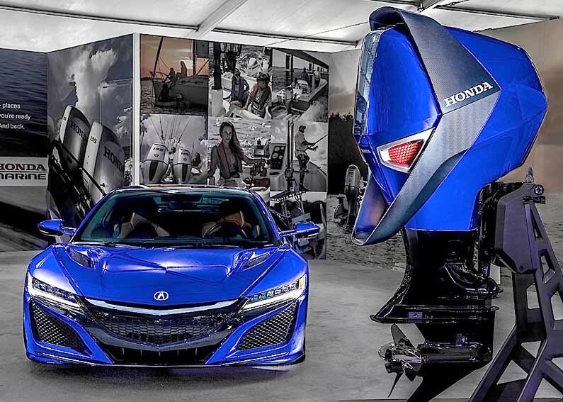 Планируется, что первыми с элементами стиля суперкара Acura NSX этого производителя будут изготавливаться 4-х тактные подвесные моторы Хонда BF40 и BF50.