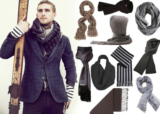 Мужской шарф – как его завязать