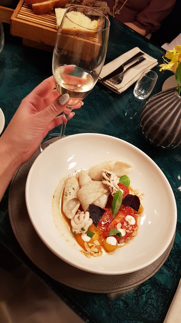 Дальневосточный кальмар в ресторане