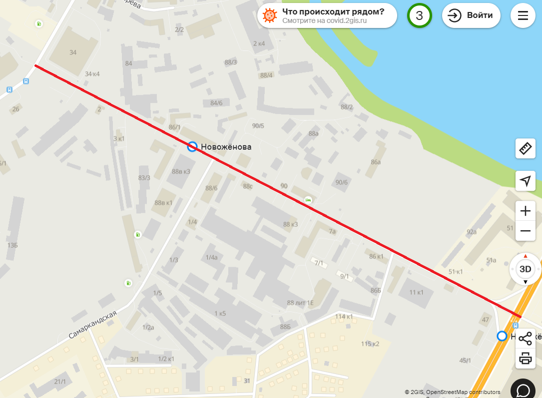 Уфимское шоссе карта