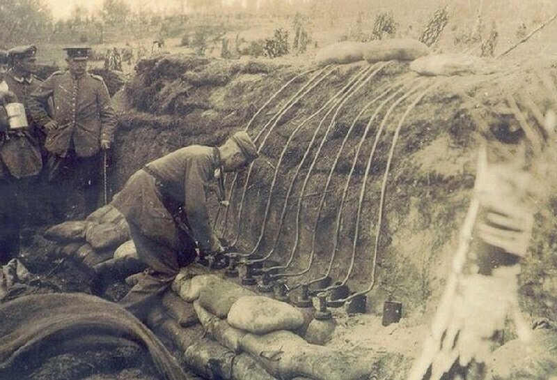 Фотография системы газовой атаки