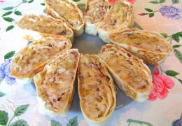 ПОШАГОВЫЙ РЕЦЕПТ "РУЛЕТ ИЗ ЛАВАША С ЯБЛОКОМ И ТВОРОГОМ"
