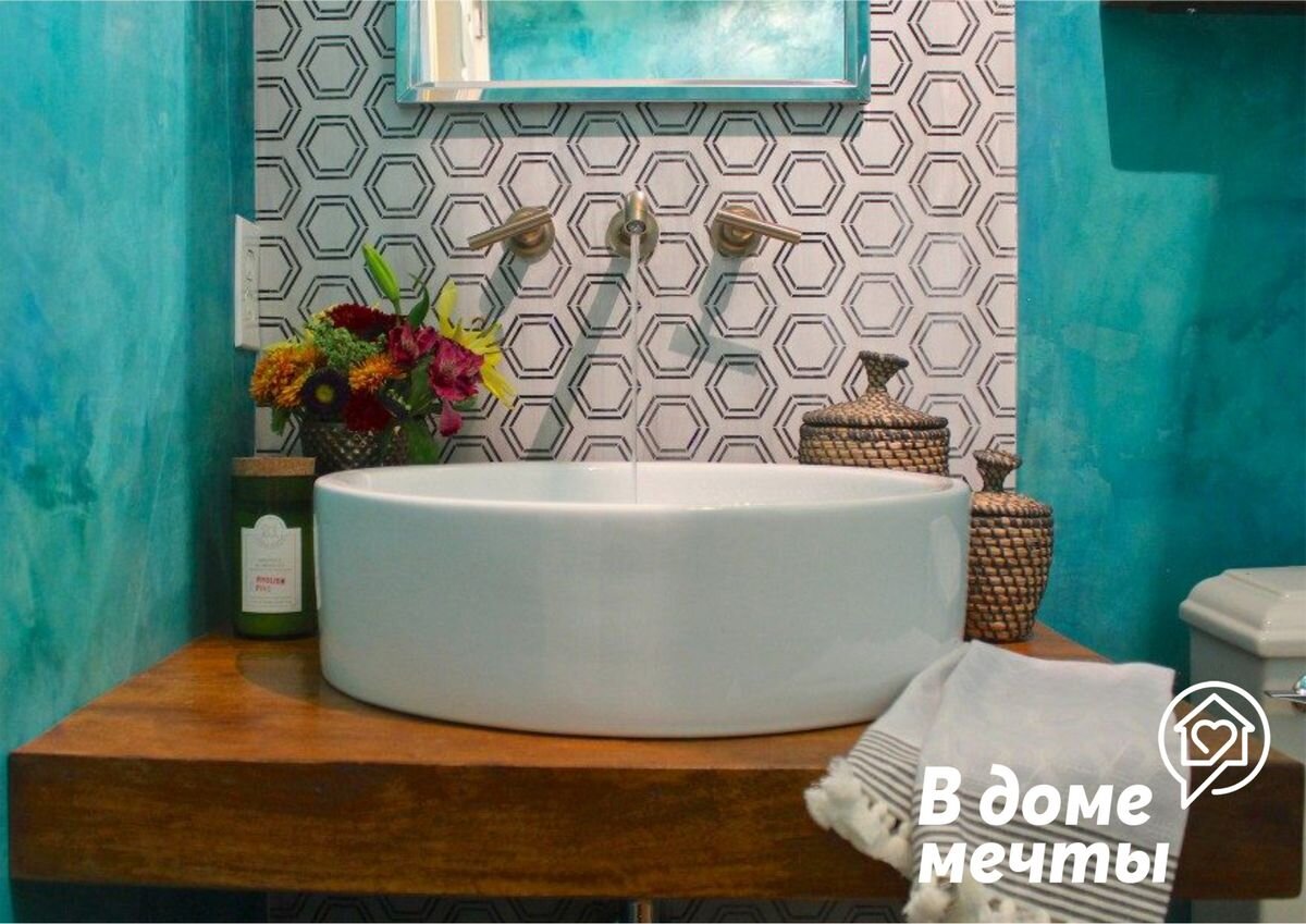 Покраска стен в ванной комнате: дизайн интерьера с фото