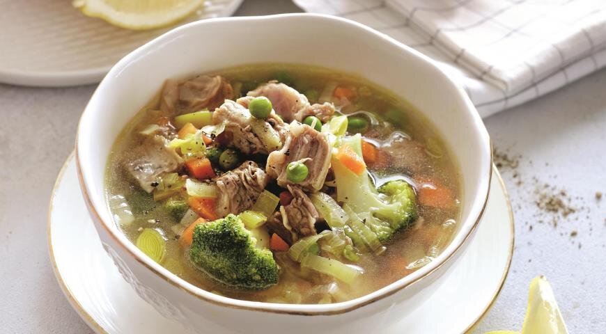 Голландский овощной суп с телятиной, больше рецептов на www.gastronom.ru