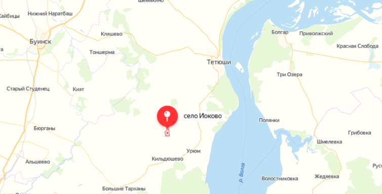 Село Иоково на карте