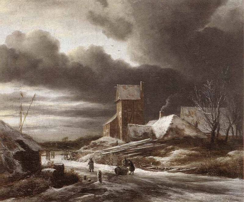 RUISDAEL Jacob Isaackszon van Winter Landscape 