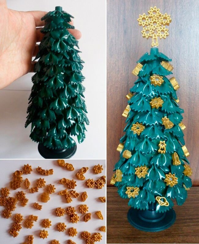 Поделка "Елочка из макарон"