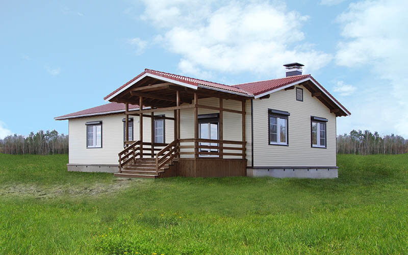 Построенный дом компанией БАКО из серии «Бунгало»