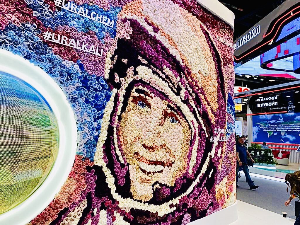 Композиция из роз (163000 штук, 80 видов) на Петербургском международном экономическом форуме 2021. Фото коллеги и друга. 