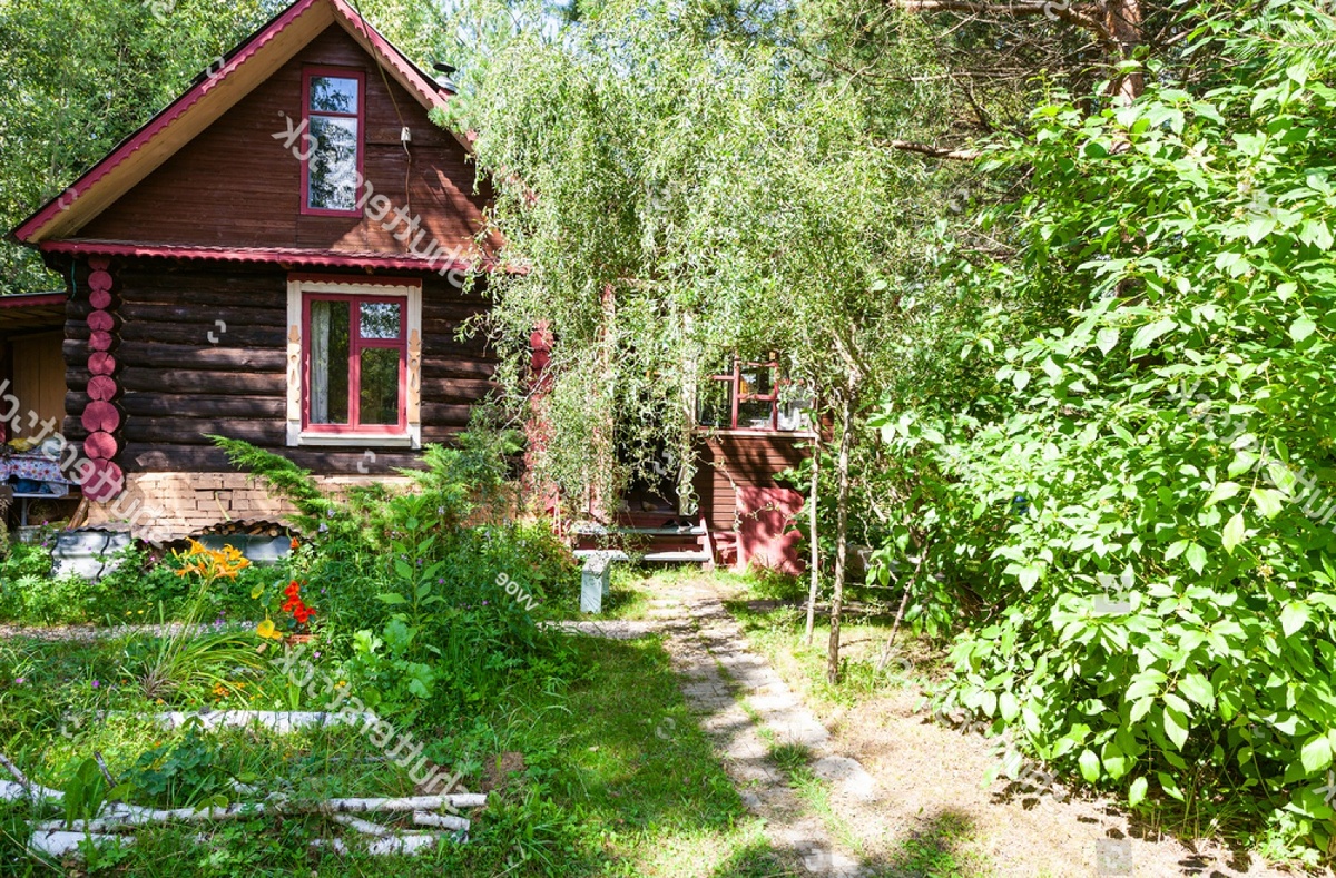 Домик в деревне с баней.