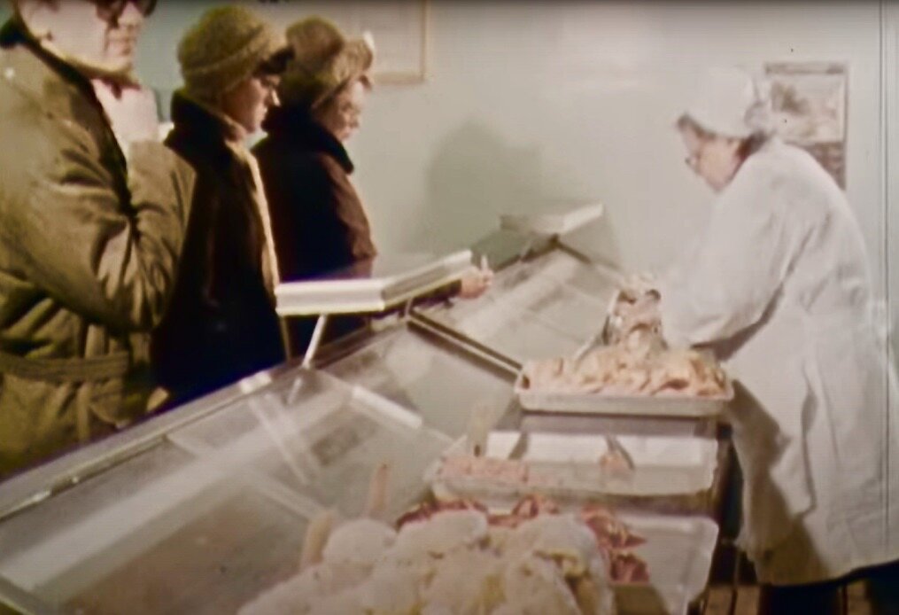 Отдел "Кулинария" в советском гастрономе, 80-е годы.