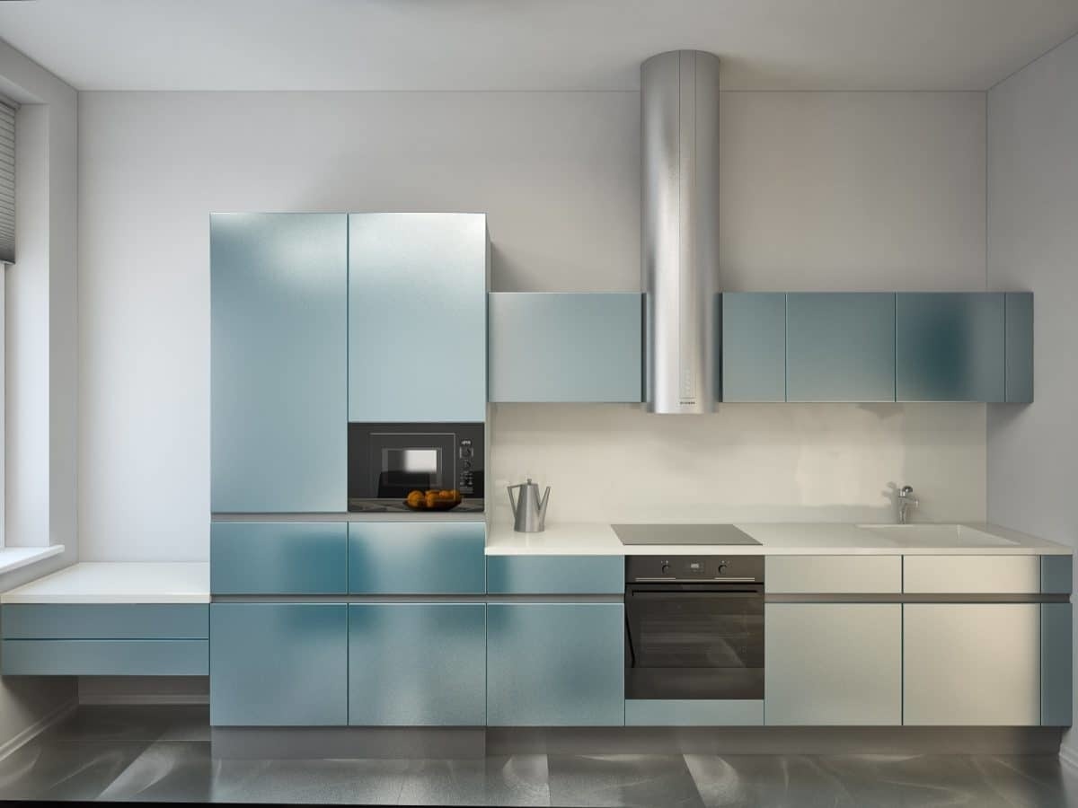 Минималистичные фасады значительно упростят бюджет кухни (источник фото - https://1-co.ru/EdnrR)