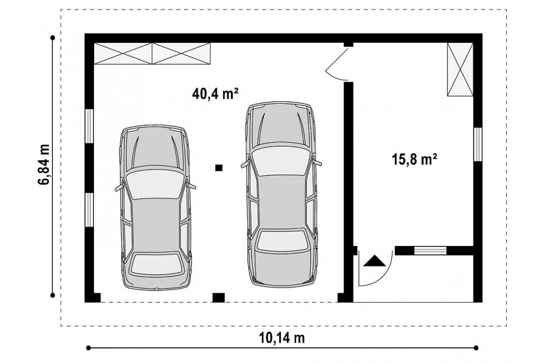 Гараж для грузовых авто 10*12