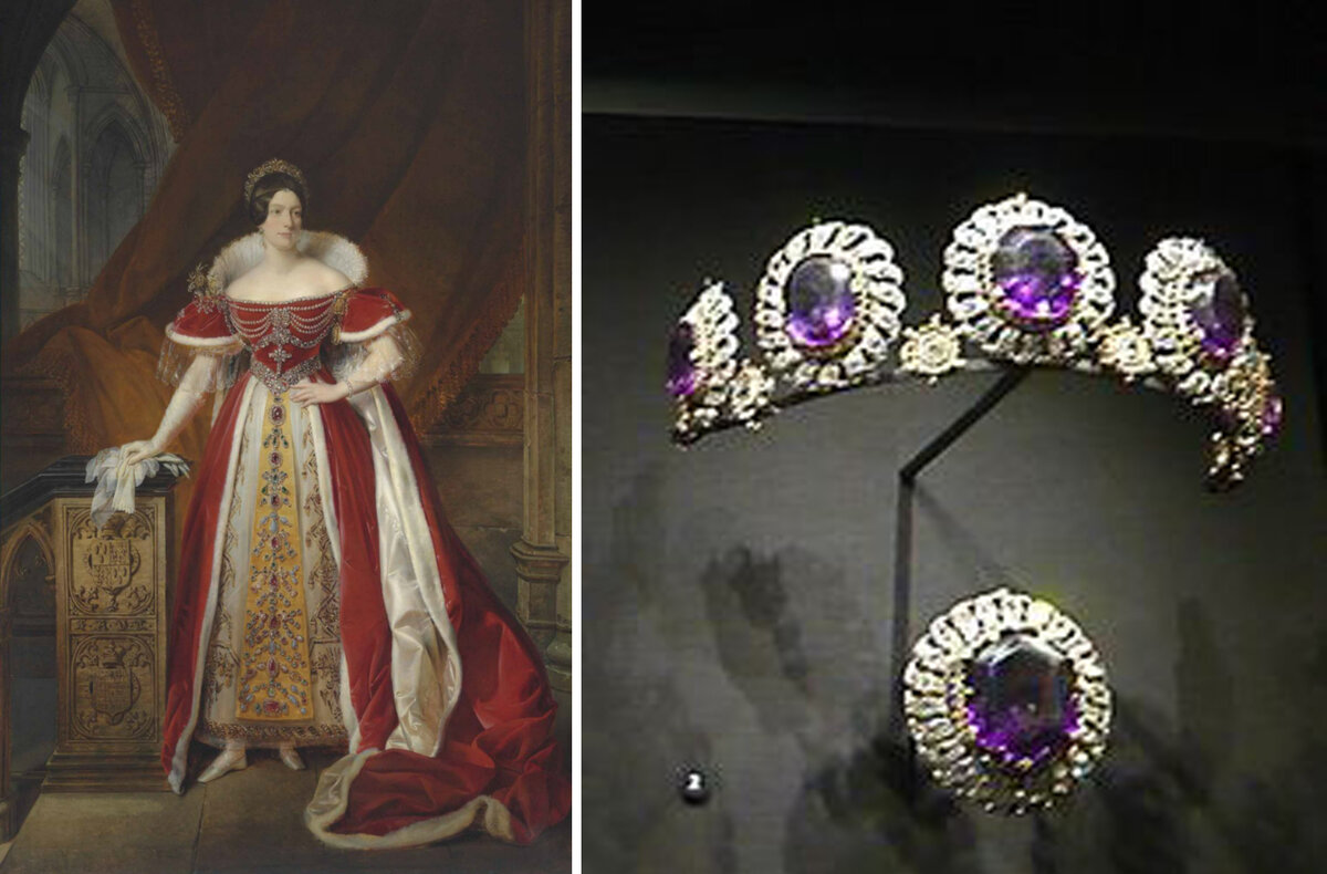 Комплект созданный из подаренных аметистов Александра I