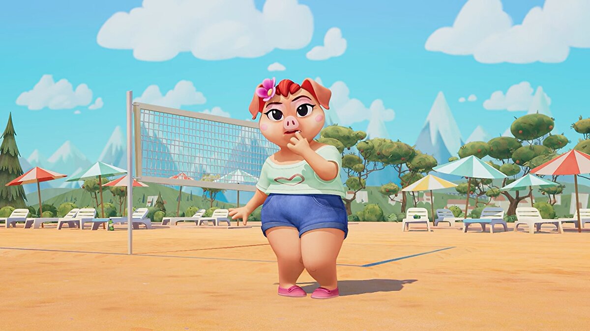 Эй, волк, обрати на меня внимание! Свинка все строит глазки волку