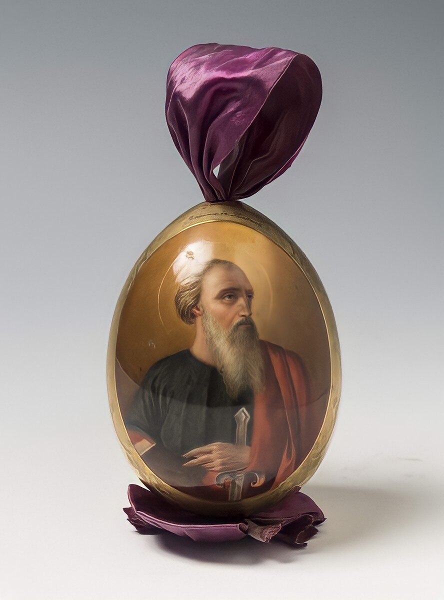 Яйцо Императорского фарфорового завода, по картине Тимофея Неффа. Русский музей