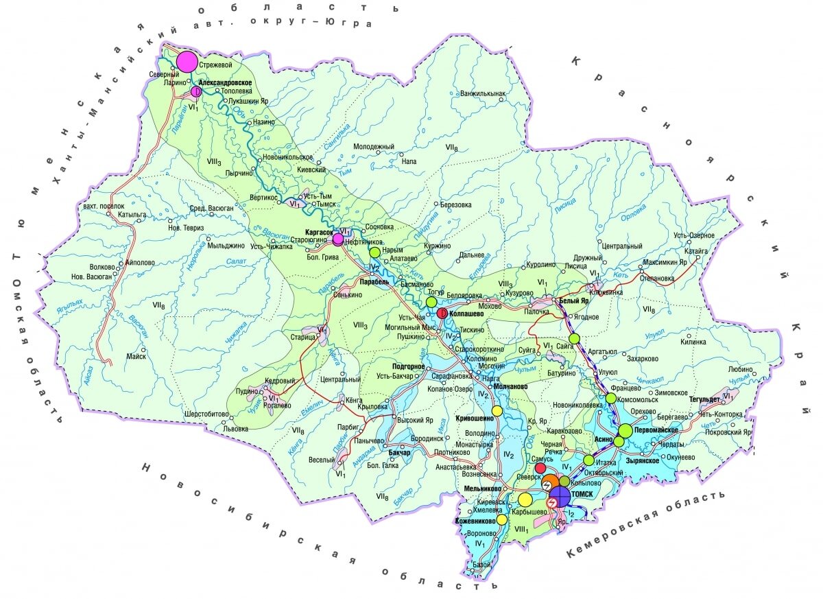 Геологическая карта томской области