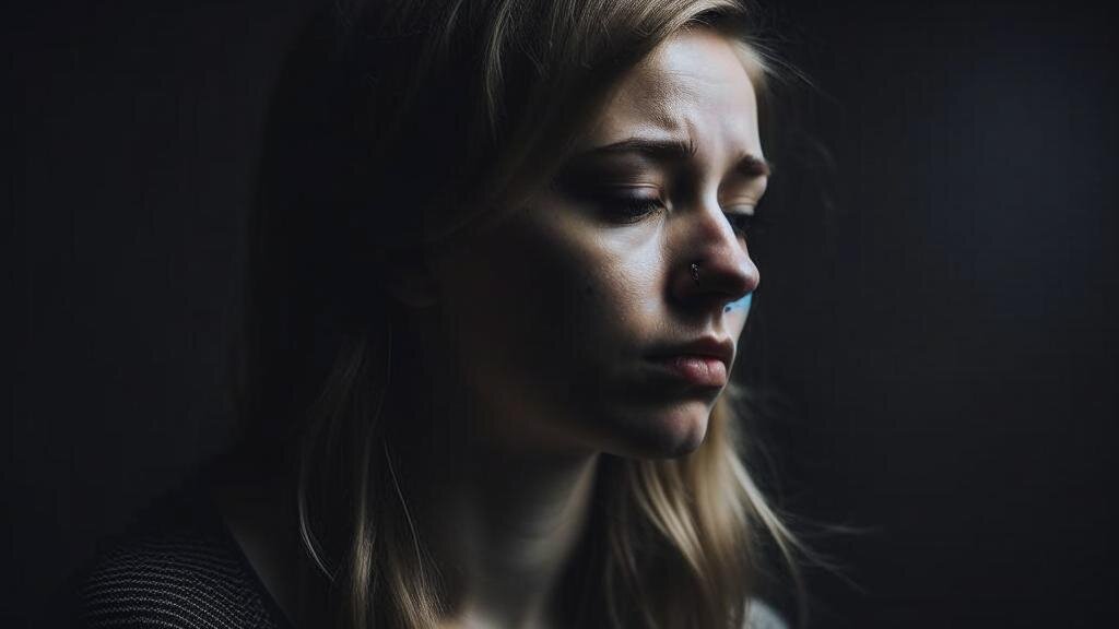 Фотография грустной женщины